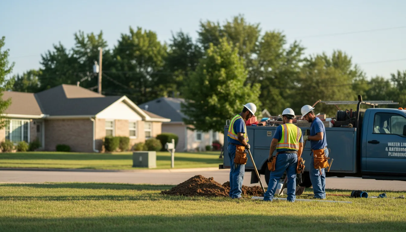 Residential water line and bathroom plumbing service in Sallisaw, OK